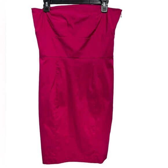 Ann Taylor Strapless Dark Pink Mini Dress Tube Dress Party Event Size 8 Cute - Picture 1 of 11